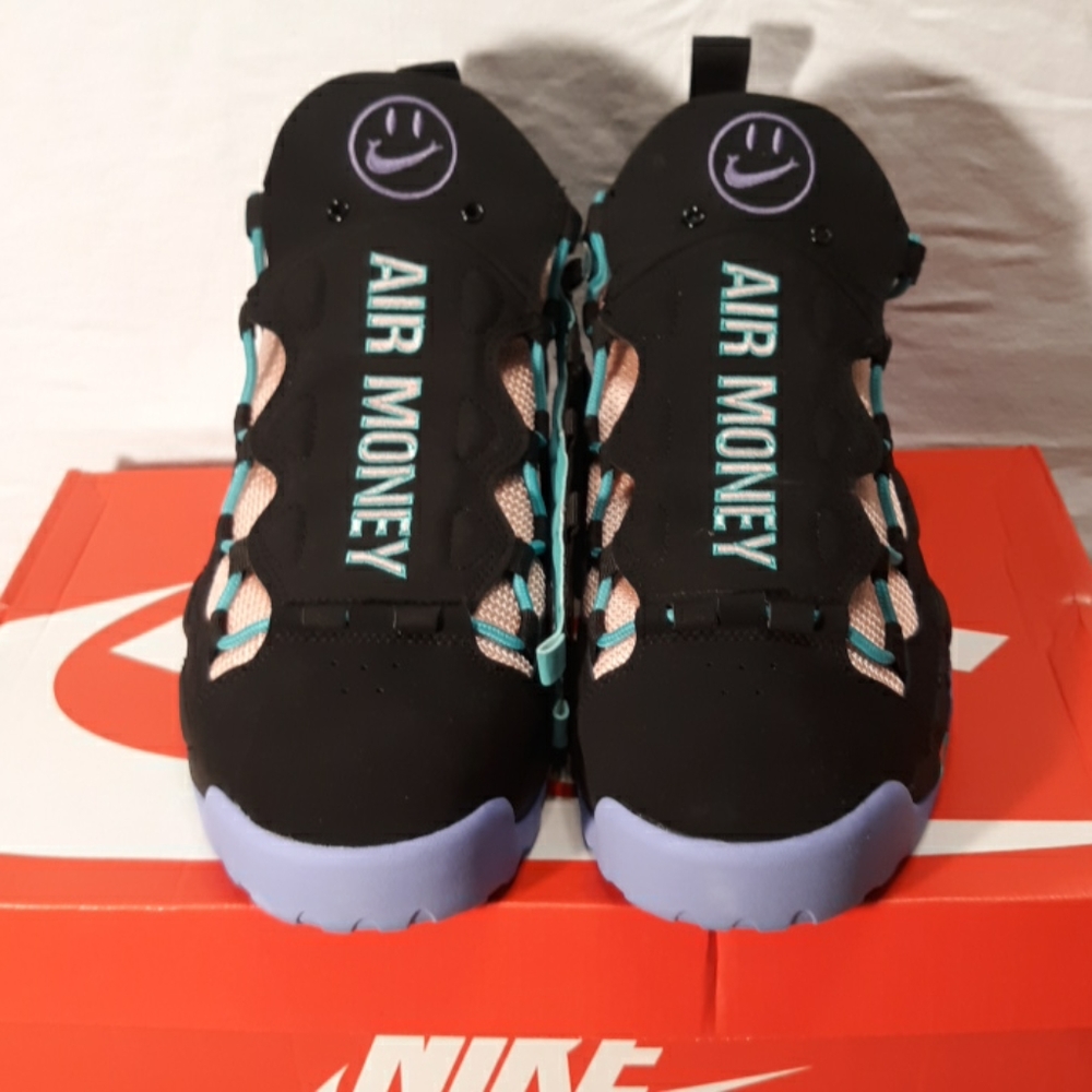 NIKE AIR MORE MONEY Black/White-Space Purple NWT